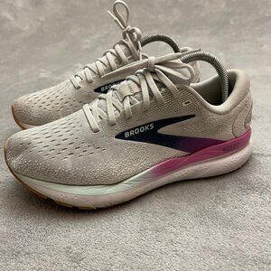 Brooks Womens Ghost 16 1204071D175 Gray Running Shoes Sneakers Size 8D Wide